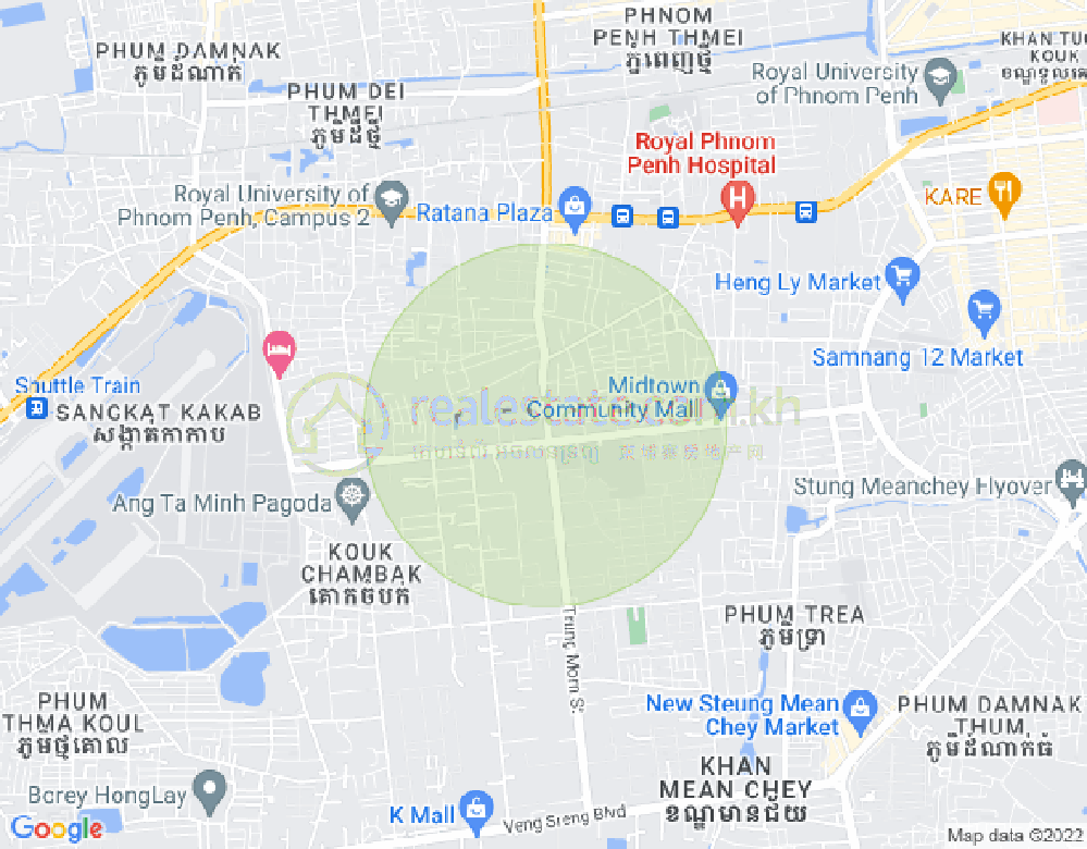 Map of Tuek Thla, Sen Sok, Phnom Penh