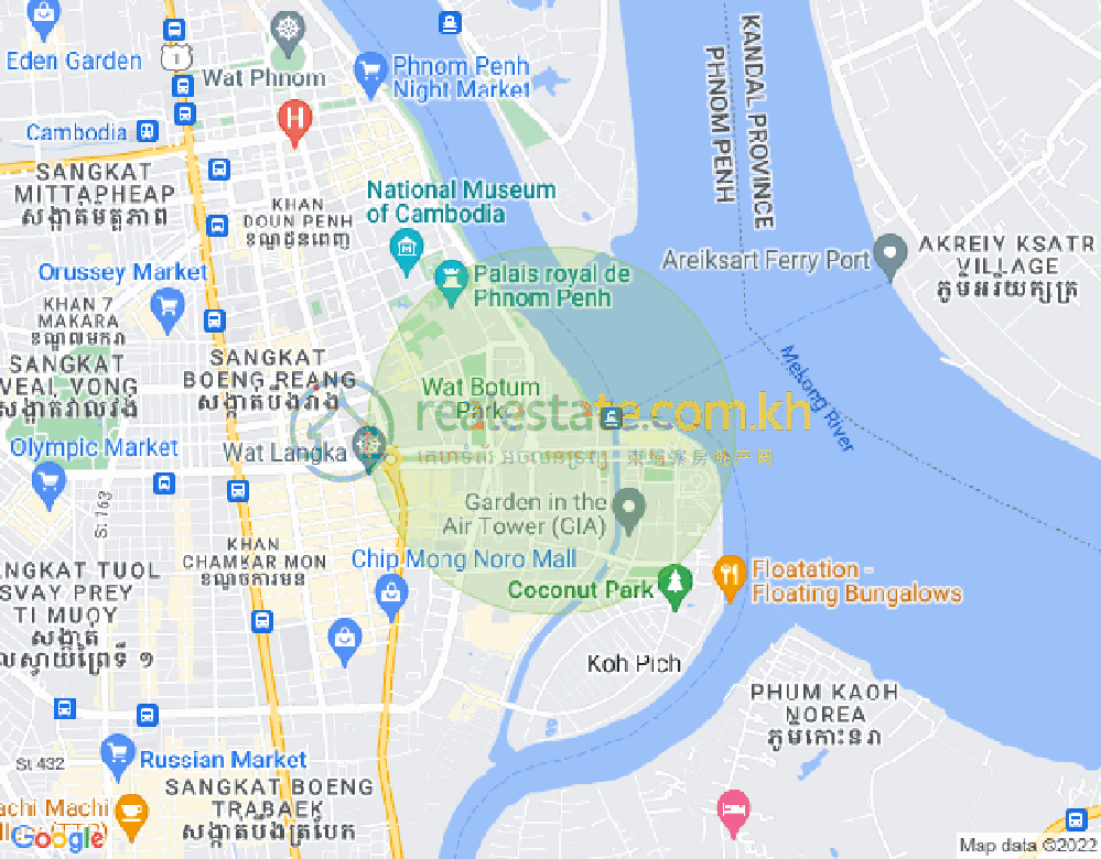 Mapa: Chakto Mukh, Daun Penh, Phnom Penh
