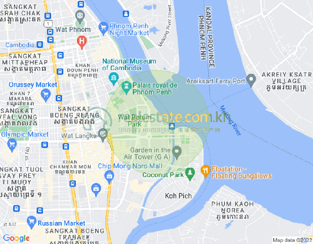 แผนที่ จักตอมุข, ดวนป็ญ, พนมเปญ