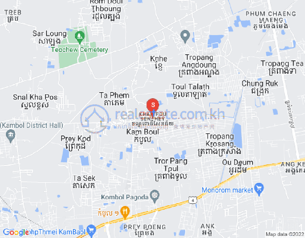 조주, 보리센차오구, 프놈펜 지도
