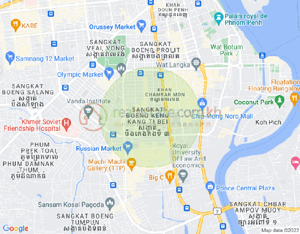 แผนที่ บีเคเค 3, บึงเกงกอง, พนมเปญ