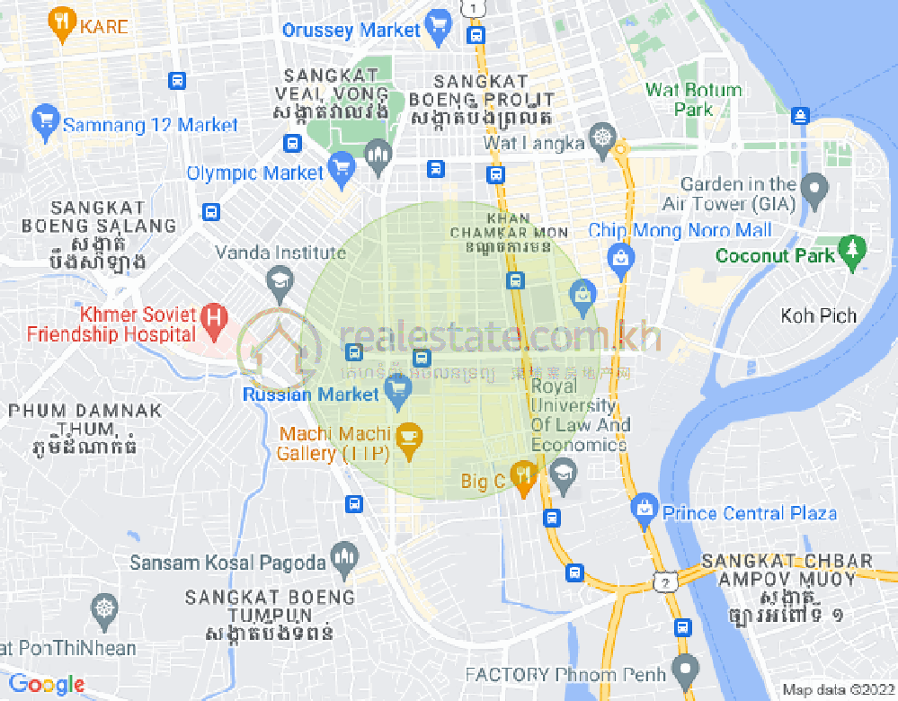 แผนที่ บีเคเค 3, บึงเกงกอง, พนมเปญ