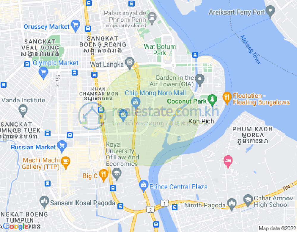 แผนที่ โตนเลบาสัก, จัมการมอน, พนมเปญ