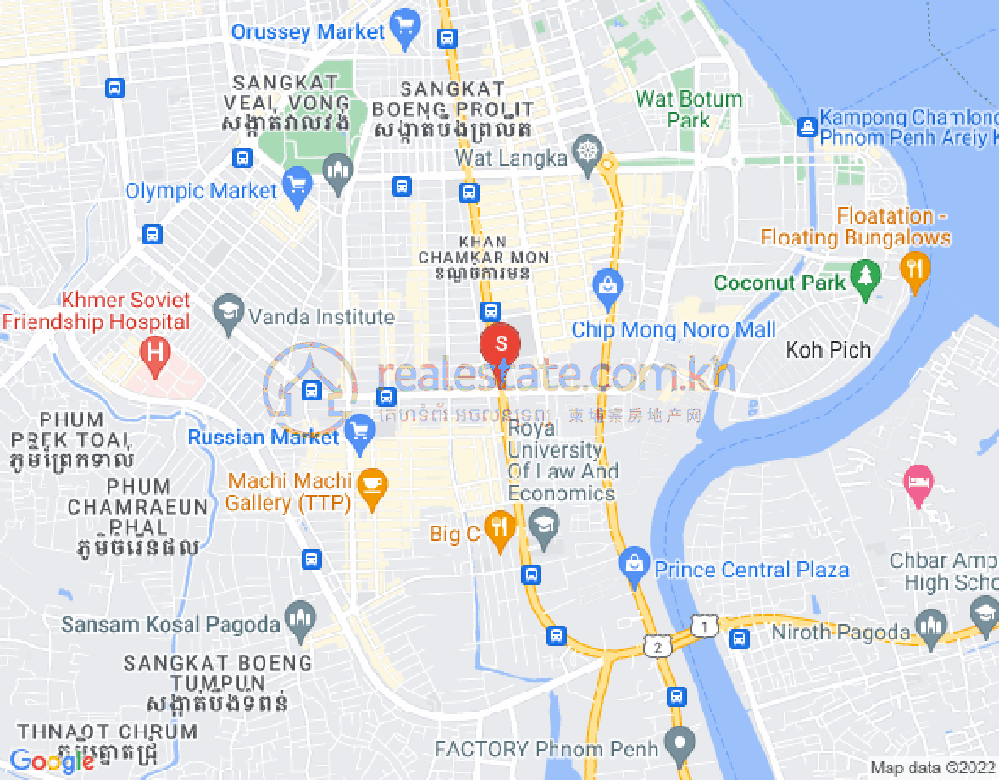Карта Тул Том Пунг 1, Чамкармон, Пномпень