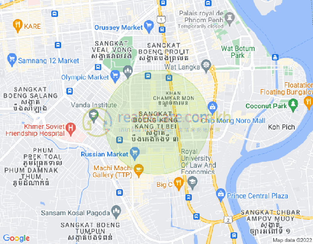 แผนที่ บีเคเค 3, บึงเกงกอง, พนมเปญ