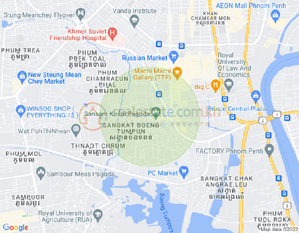 Map of 82c 82c, Stueng Mean chey 3, Meanchey, Phnom Penh