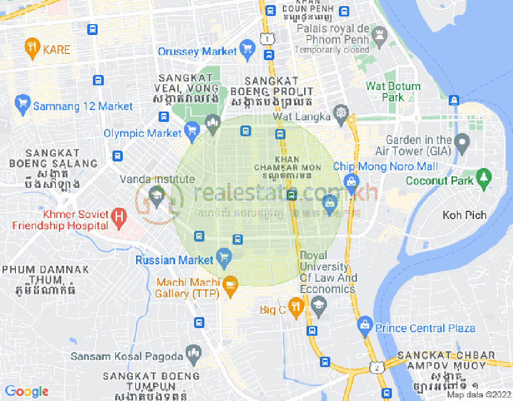 Mapa: BKK 3, Boeng Keng Kang, Phnom Penh