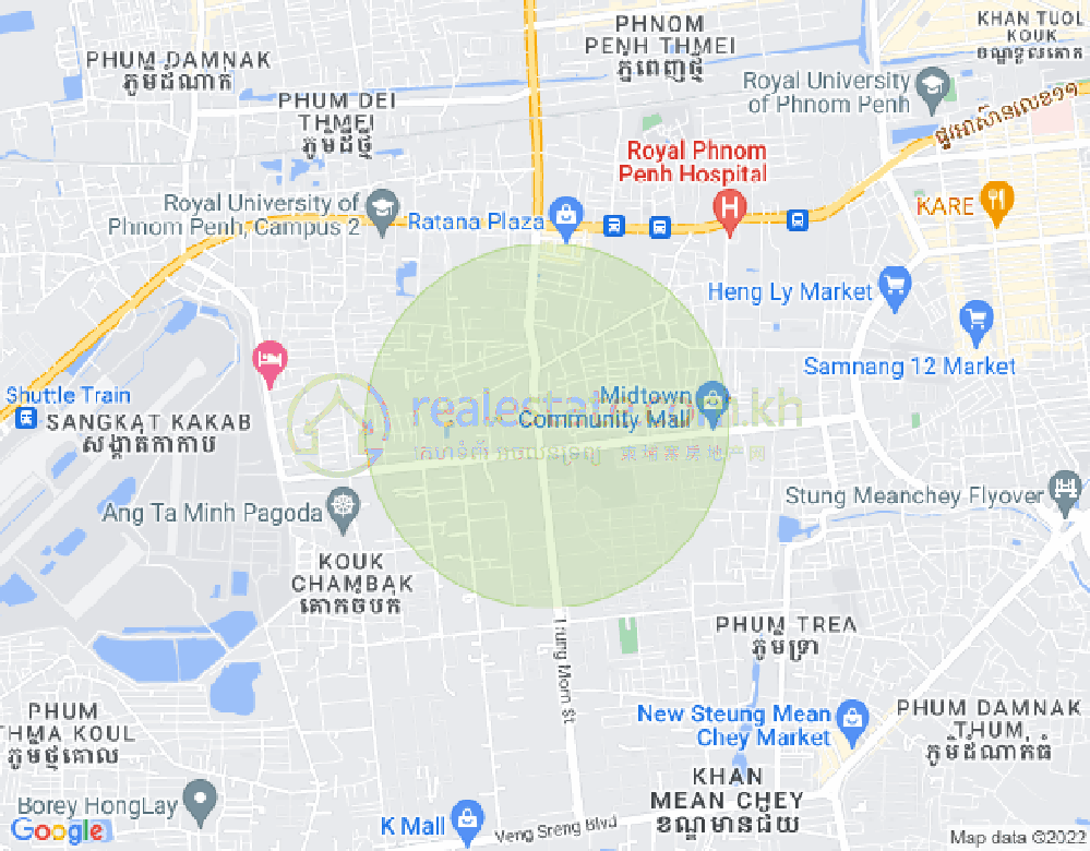 Map of Tuek Thla, Sen Sok, Phnom Penh