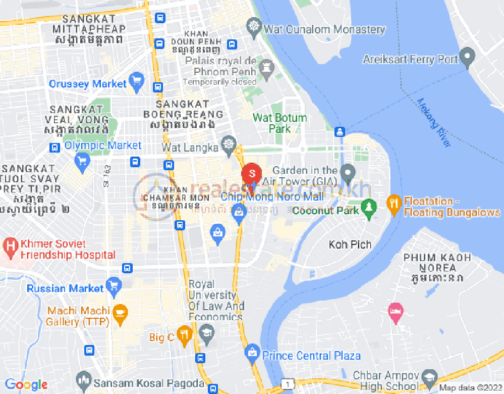 百色河分区, 占卡蒙, 金边地图