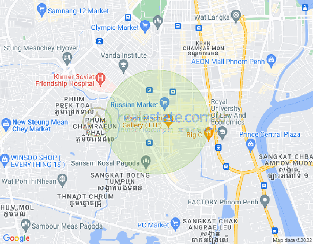 Mapa: Toul Tum Poung 2, Chamkarmon, Phnom Penh