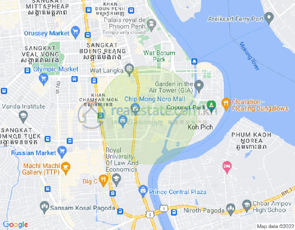 百色河分区, 占卡蒙, 金边地图