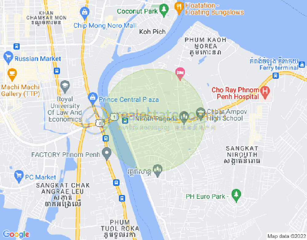 铁桥头区I分区, 铁桥头区, 金边地图