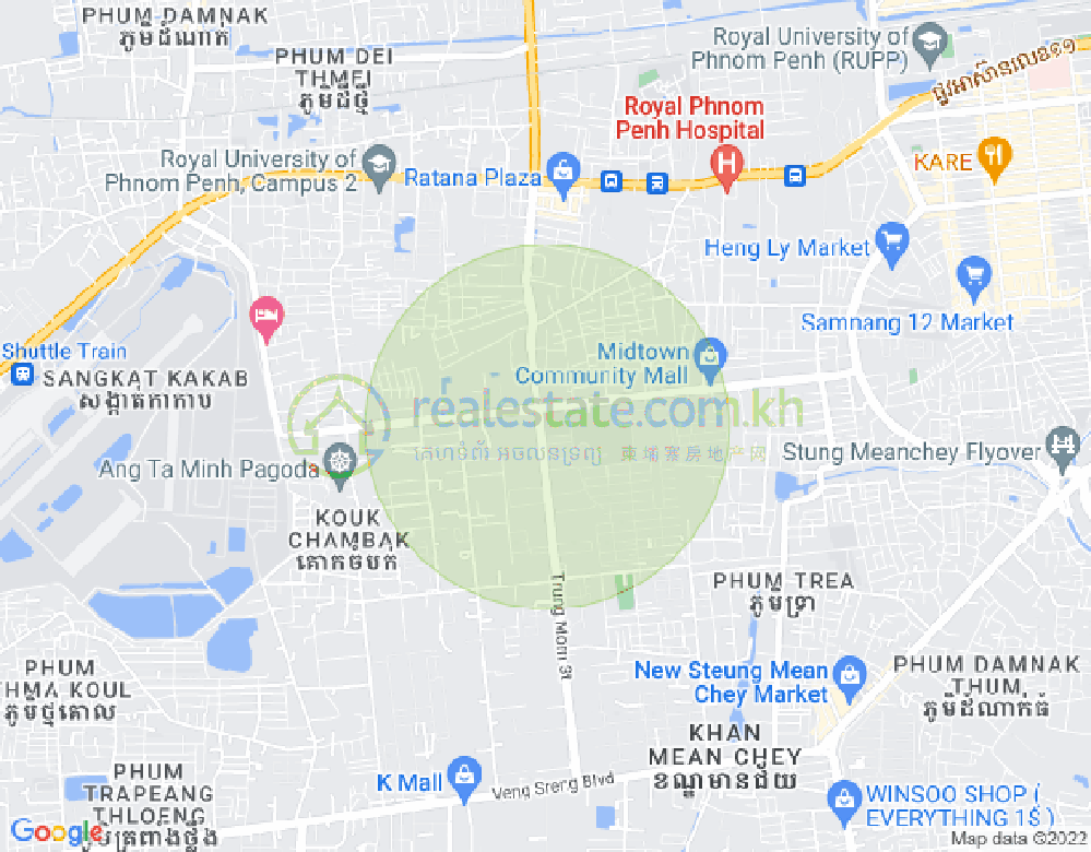 Map of Tuek Thla, Sen Sok, Phnom Penh