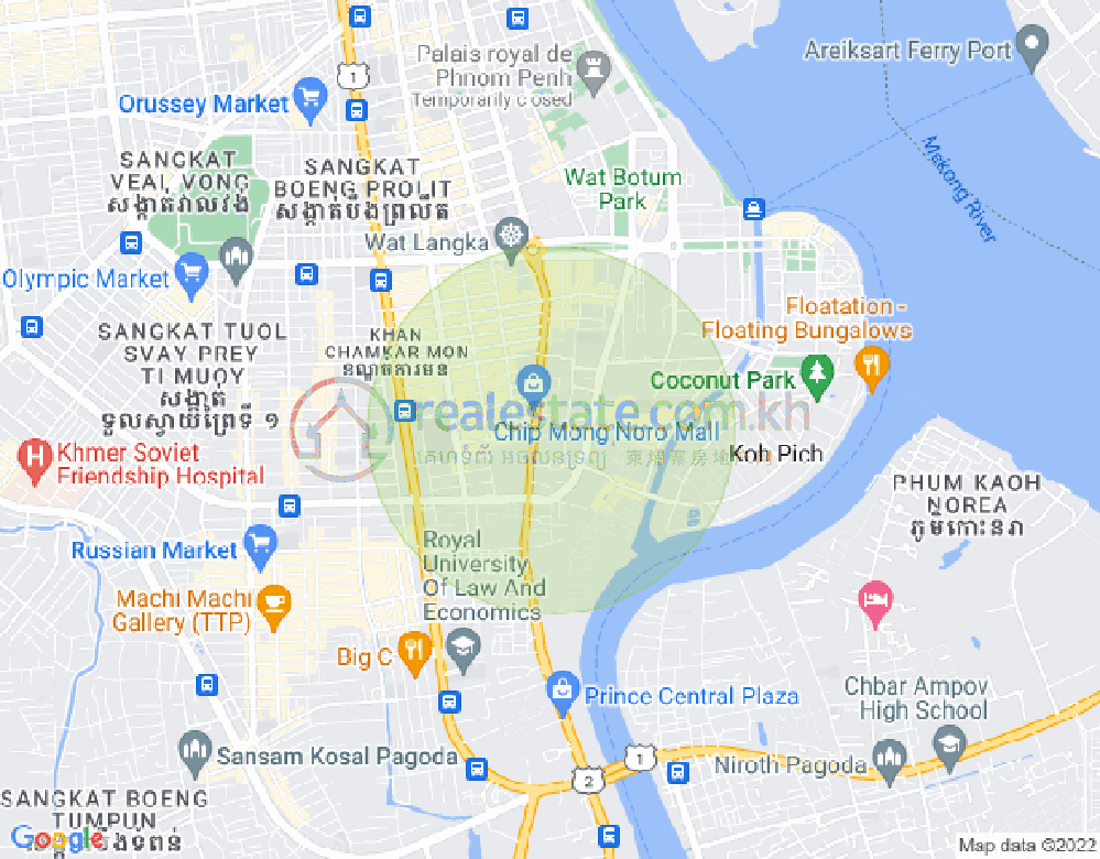 แผนที่ โตนเลบาสัก, จัมการมอน, พนมเปญ