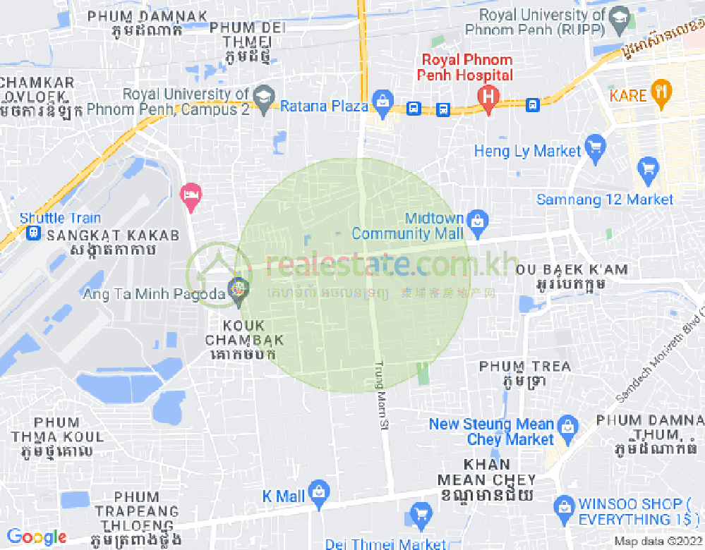 แผนที่ ตึกทลา, แซนสก, พนมเปญ