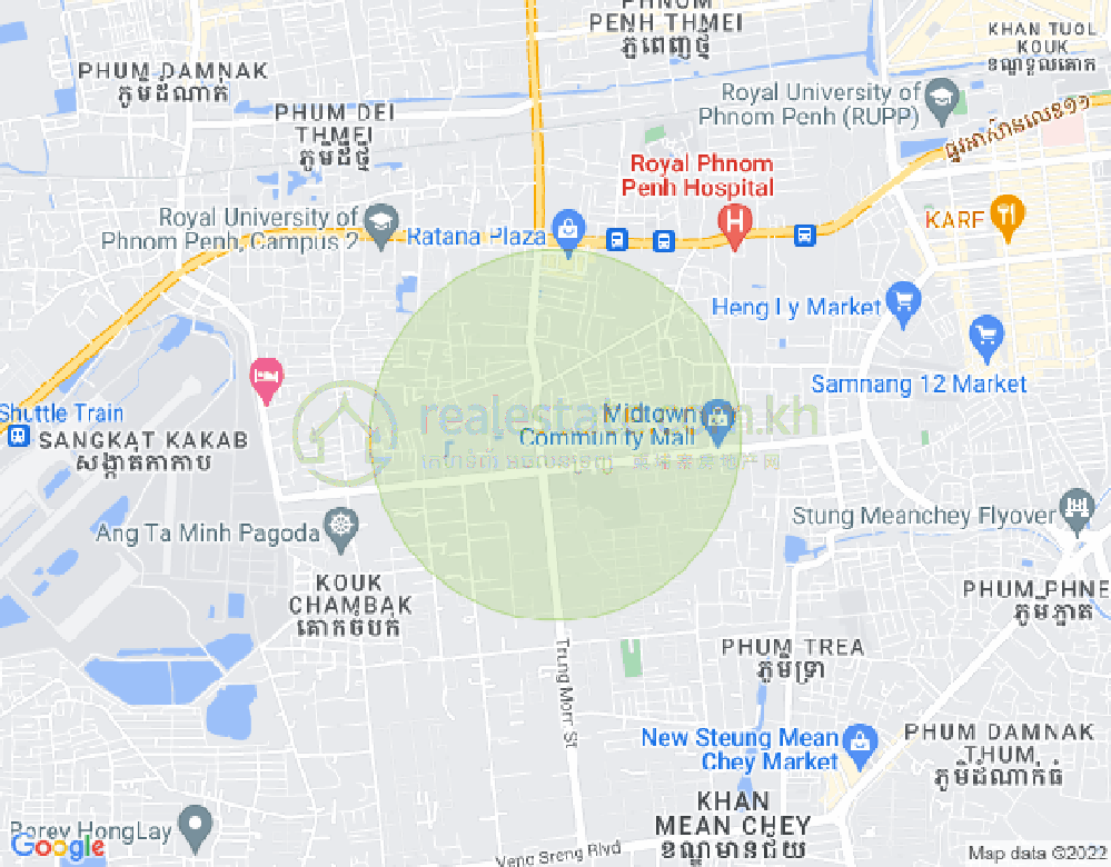 Carte de Tuek Thla, Sen Sok, Phnom Penh