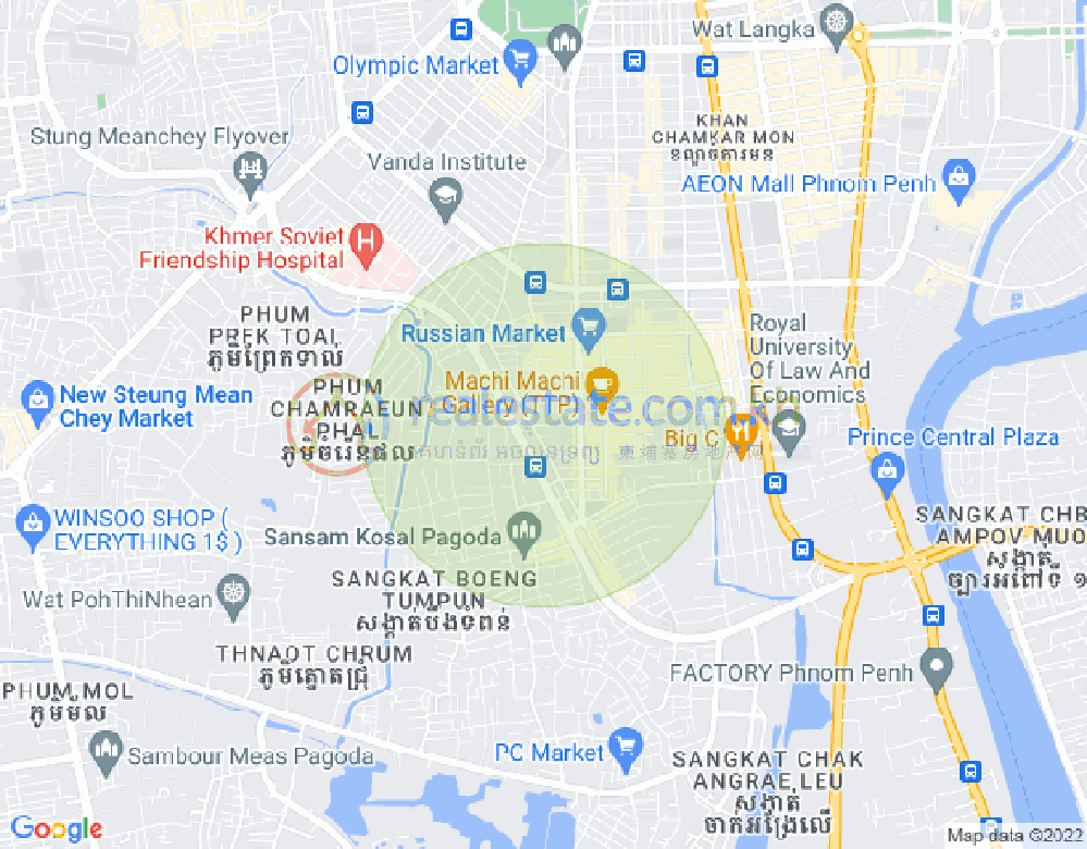 Mapa: Toul Tum Poung 2, Chamkarmon, Phnom Penh
