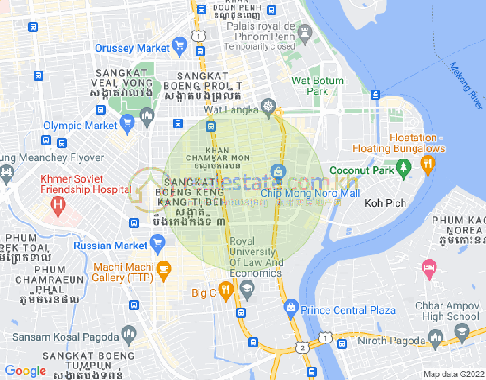 Mapa: 51 Paster, BKK 1, Boeng Keng Kang, Phnom Penh