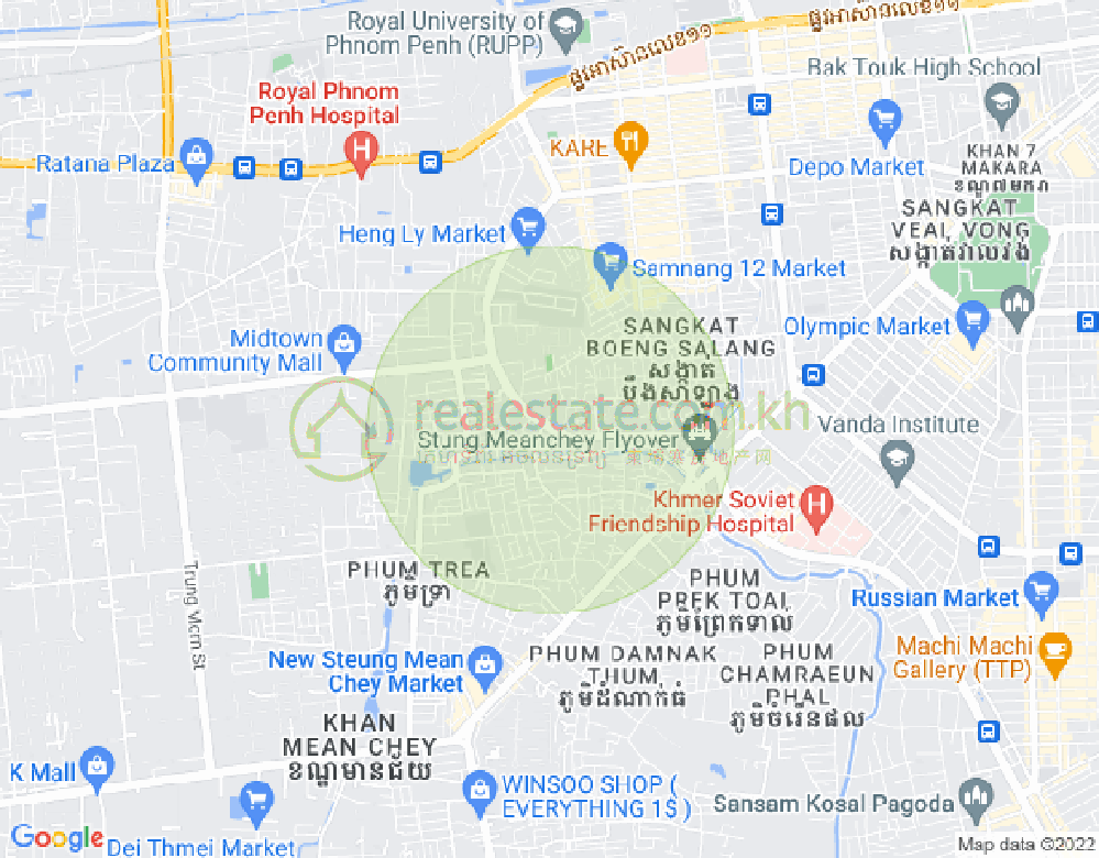 Khmuonh分区, 森速区, 金边地图