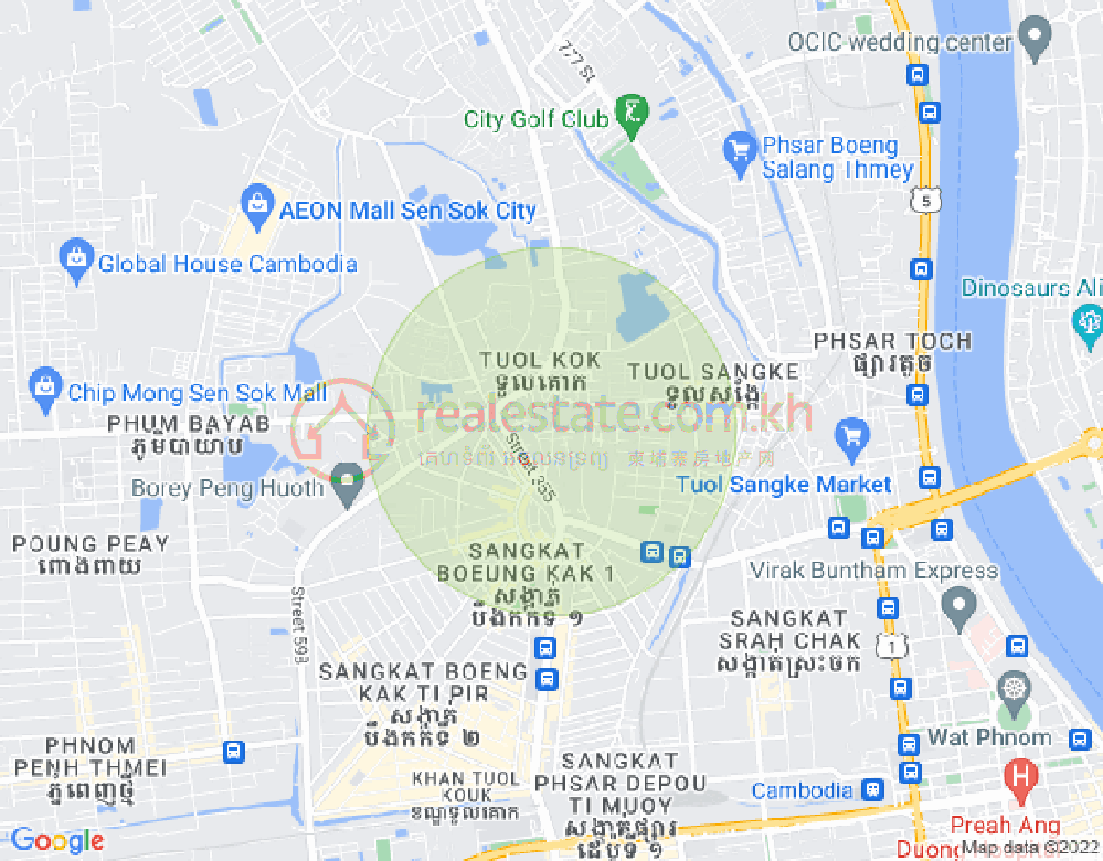 Tuol Sangkae 2村, 雷西郊区, 金边地图