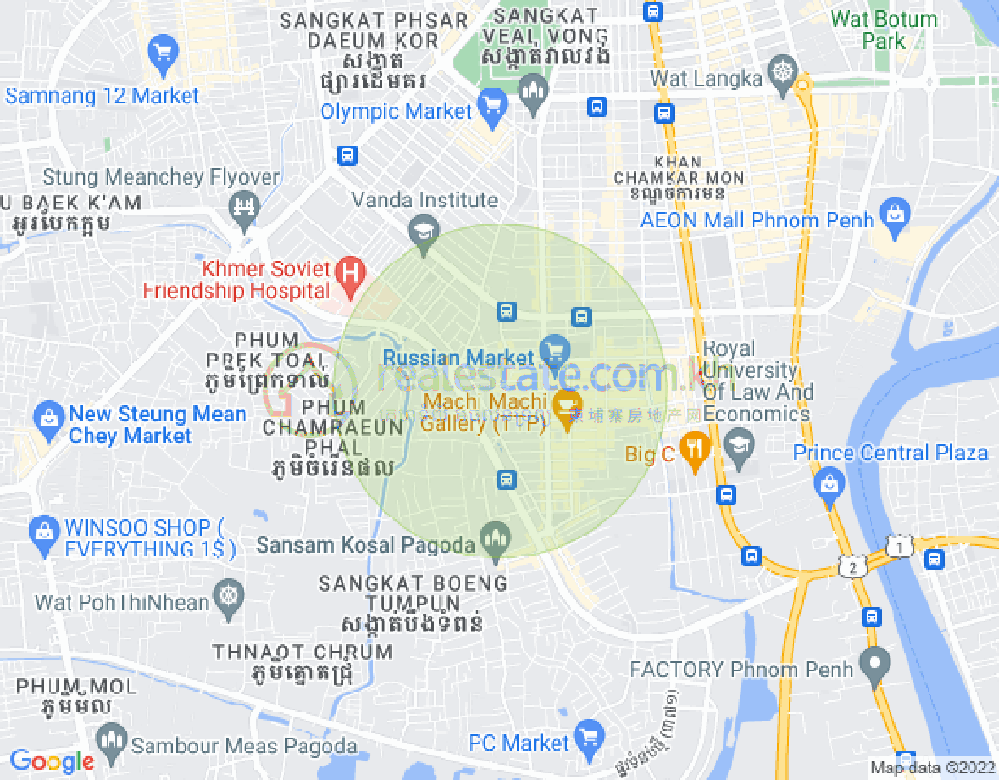 주더분1구역, 짬까몬, 프놈펜 지도