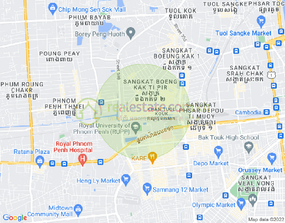 宣城2, 堆谷区, 金边地图