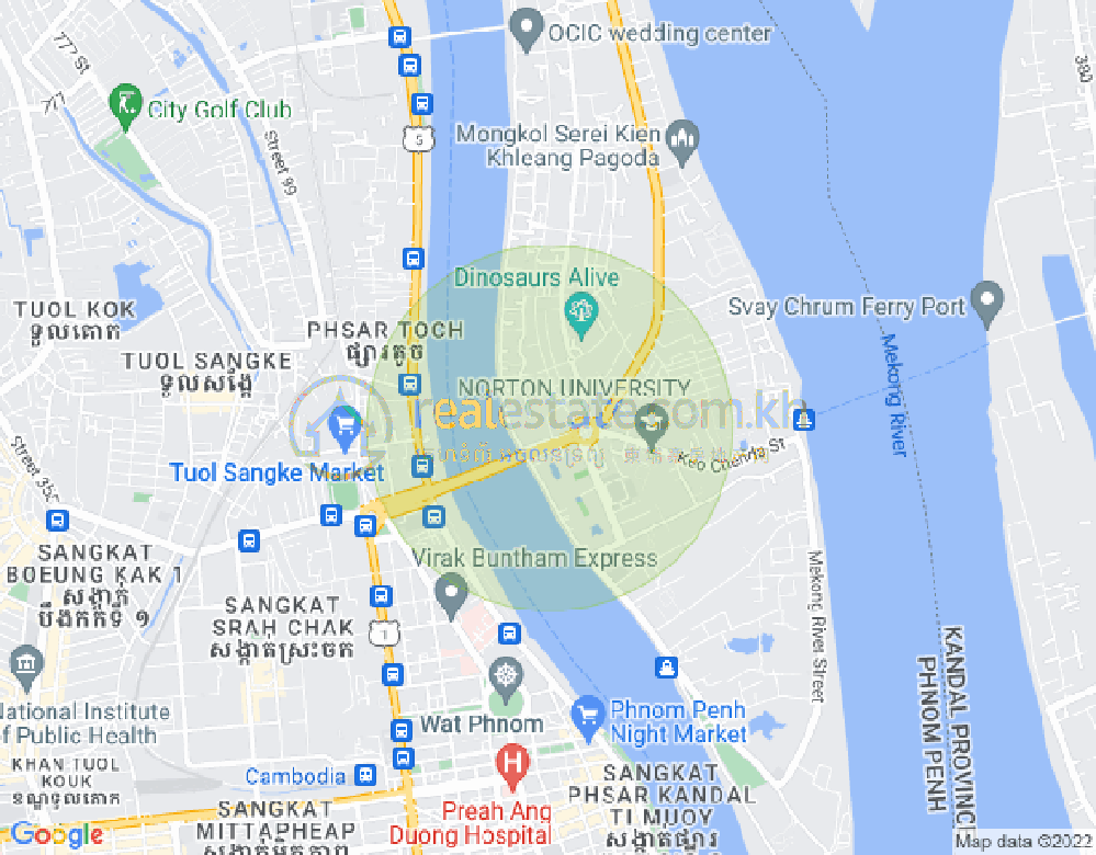 水净华区, 金边地图