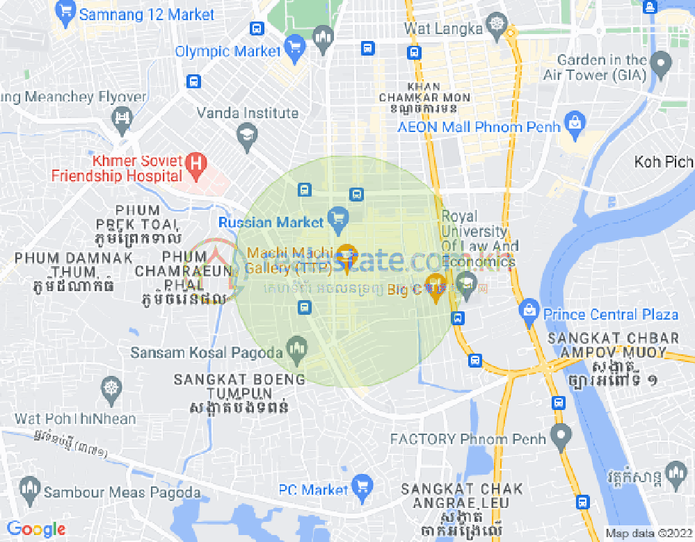 Mapa: Toul Tum Poung 2, Chamkarmon, Phnom Penh