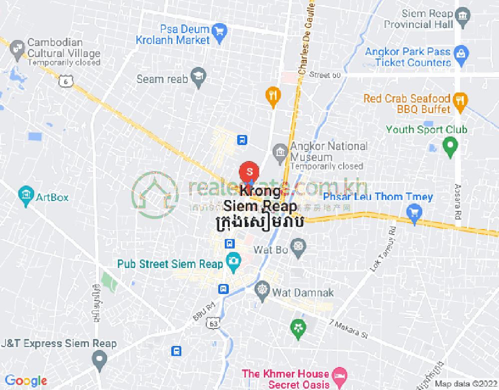 Mapa: Svay Dankum, Siem Reap