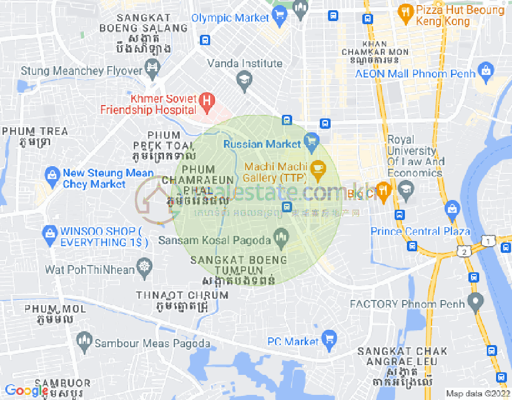 朱德奔1分区, 占卡蒙, 金边地图