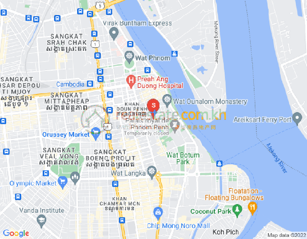 下市仔2分区, 隆边区, 金边地图
