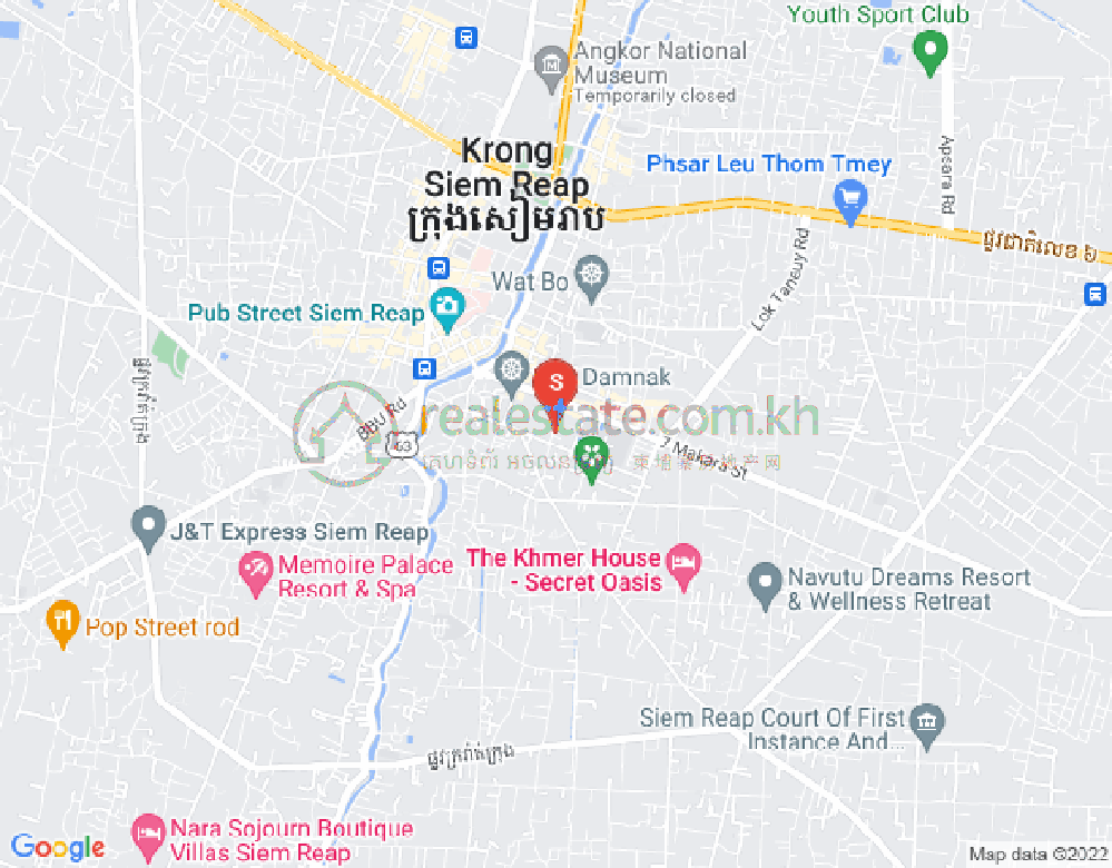 Mapa: Sala Kamraeuk, Siem Reap