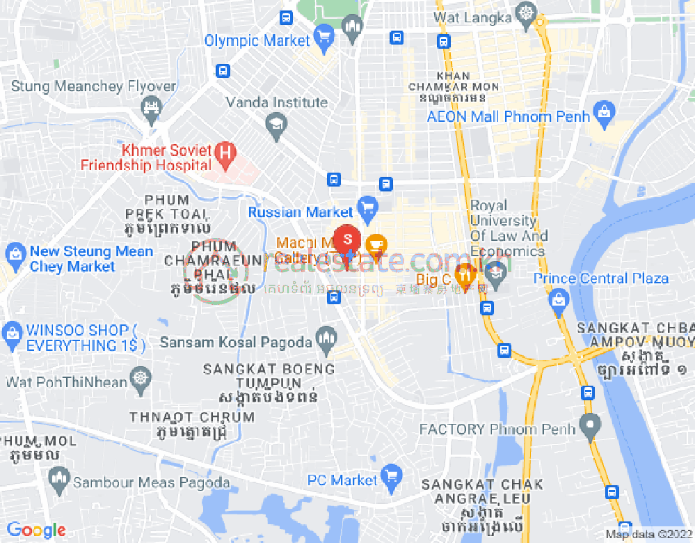 Mapa: Toul Tum Poung 1, Chamkarmon, Phnom Penh