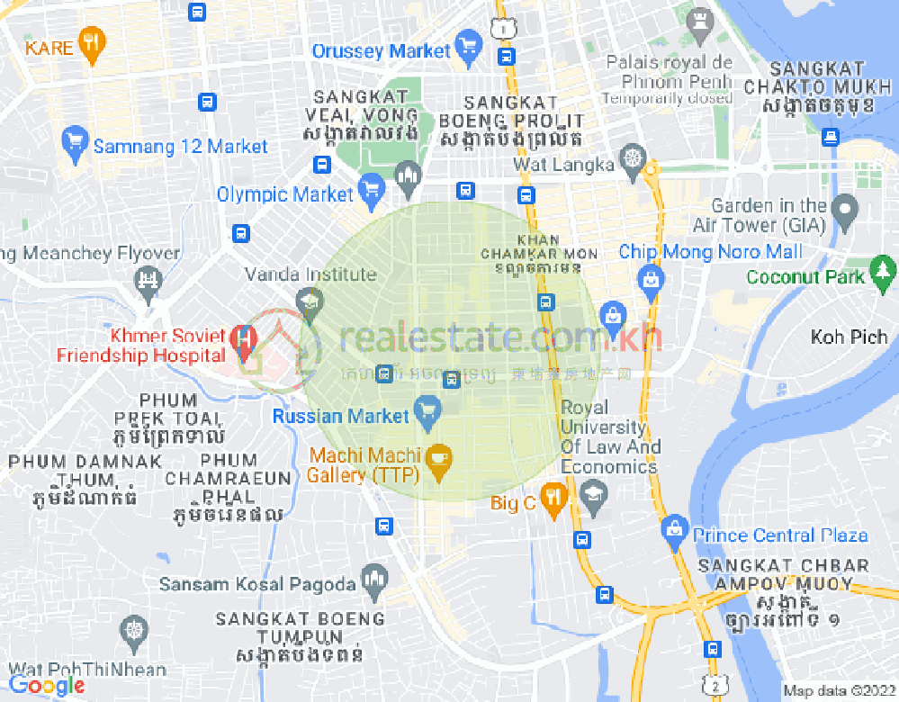 Map of BKK 3, Boeng Keng Kang, Phnom Penh
