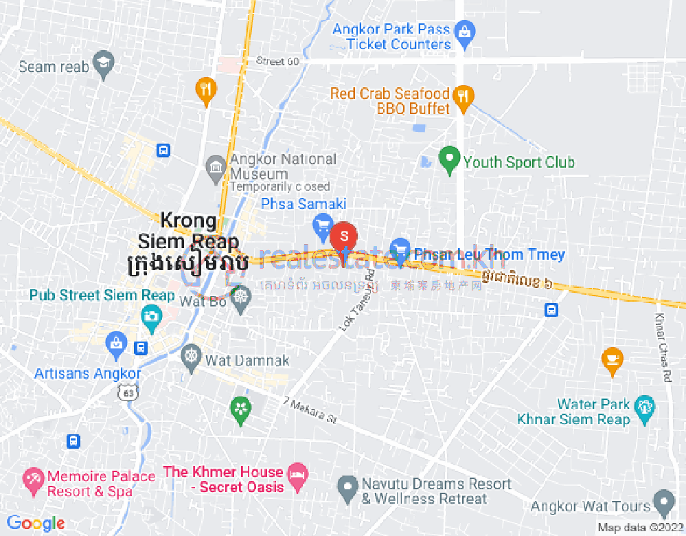 Sla Kram 分区, 暹粒地图