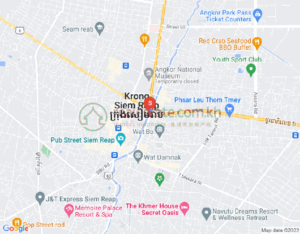 Svay Dangkum分区, 暹粒地图