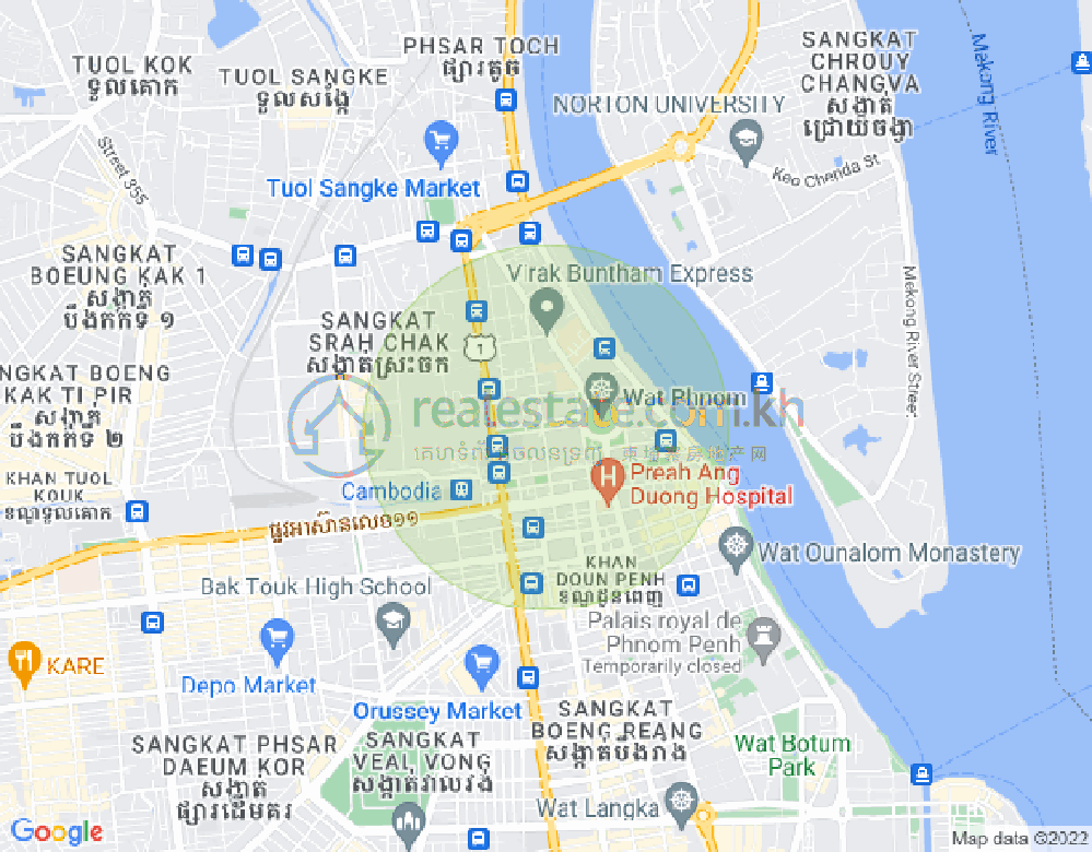 Mapa: 23 222, Boeng Reang, Daun Penh, Phnom Penh