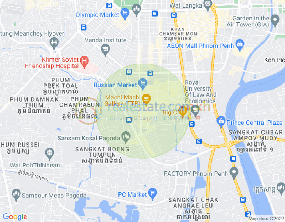 Mapa: Toul Tum Poung 2, Chamkarmon, Phnom Penh