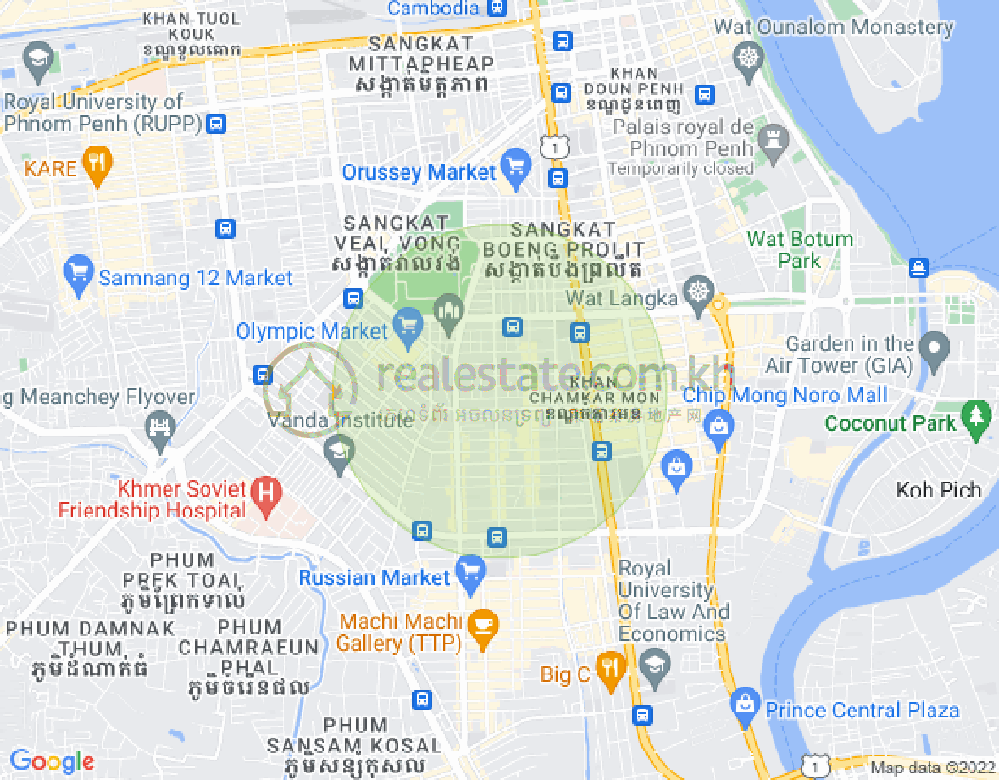 Mapa: BKK 3, Boeng Keng Kang, Phnom Penh