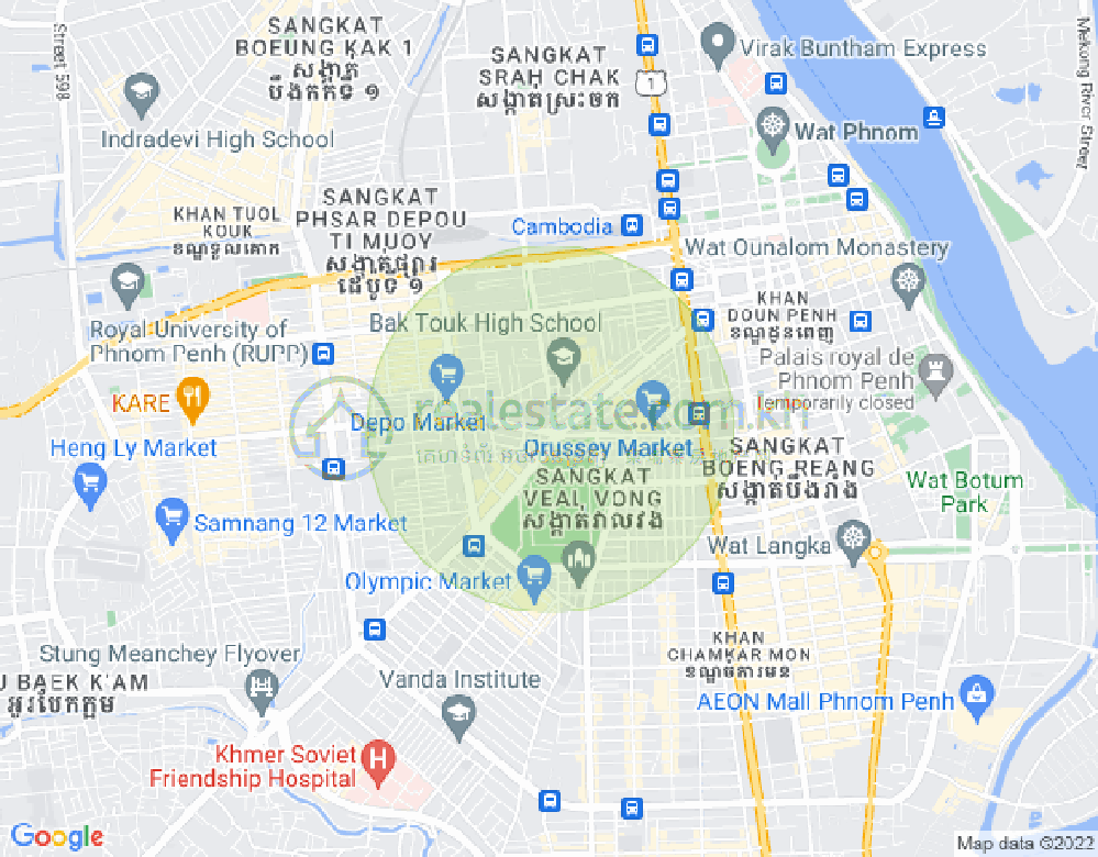 Veal Vong镇, 马卡拉区, 金边地图