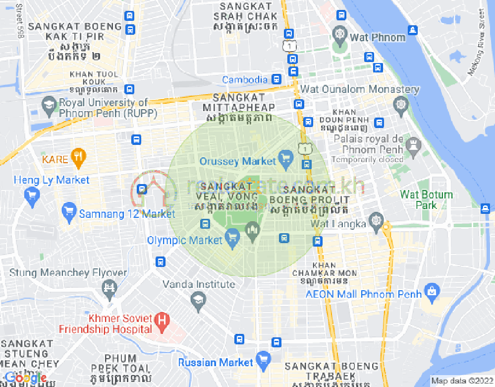 Map of Veal Vong, 7 Makara, Phnom Penh