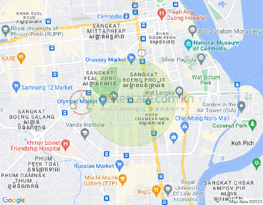 Carte de 117 117, BKK 2, Boeng Keng Kang, Phnom Penh