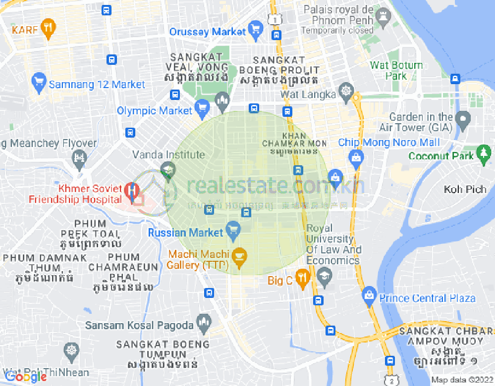 แผนที่ บีเคเค 3, บึงเกงกอง, พนมเปญ