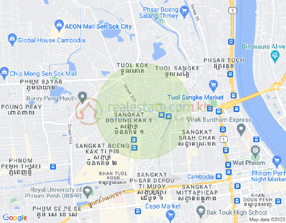 万谷湖1分区, 堆谷区, 金边地图