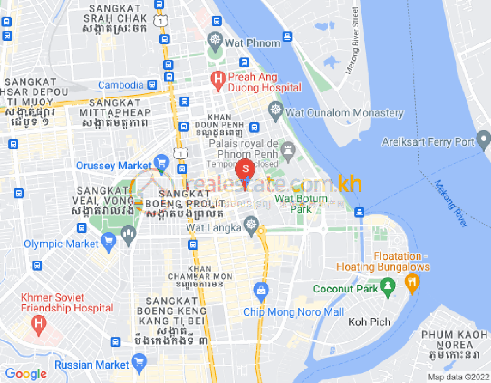 Map of Chakto Mukh, Daun Penh, Phnom Penh