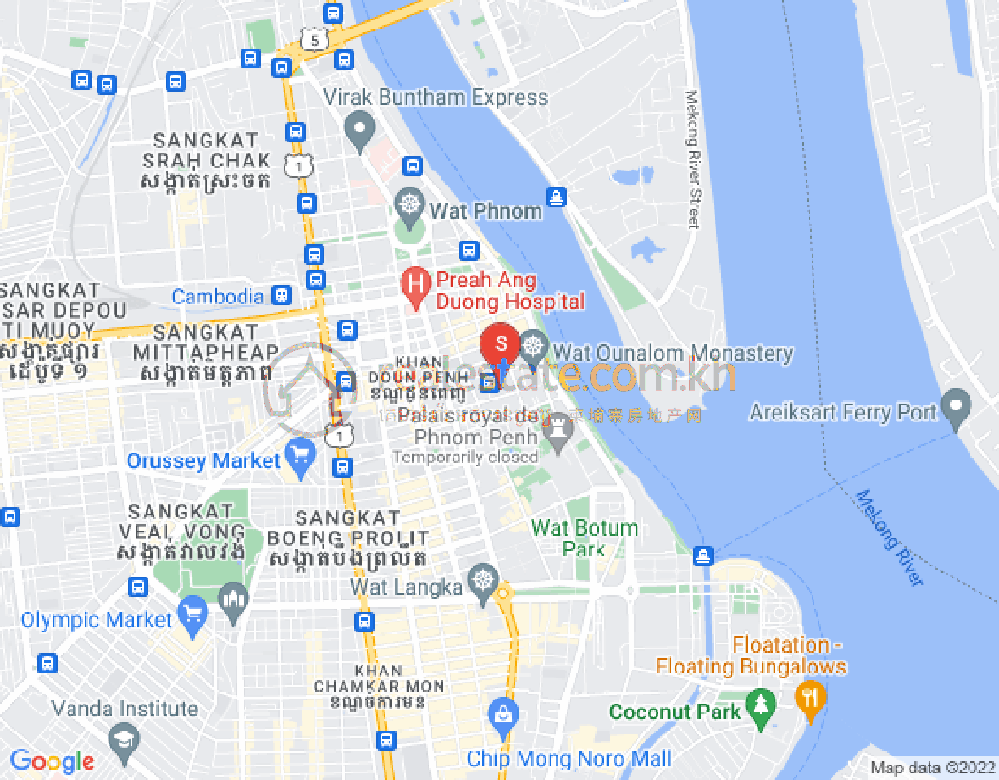 แผนที่ ปซาร์กันดาล 1, ดวนป็ญ, พนมเปญ