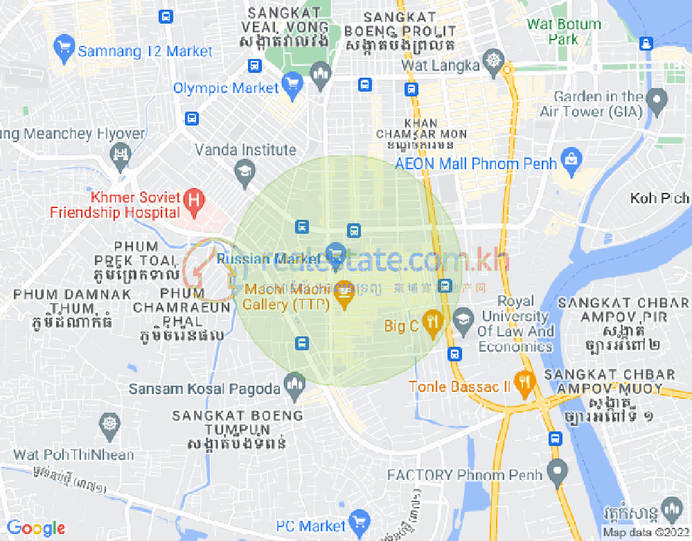 주더분1구역, 짬까몬, 프놈펜 지도