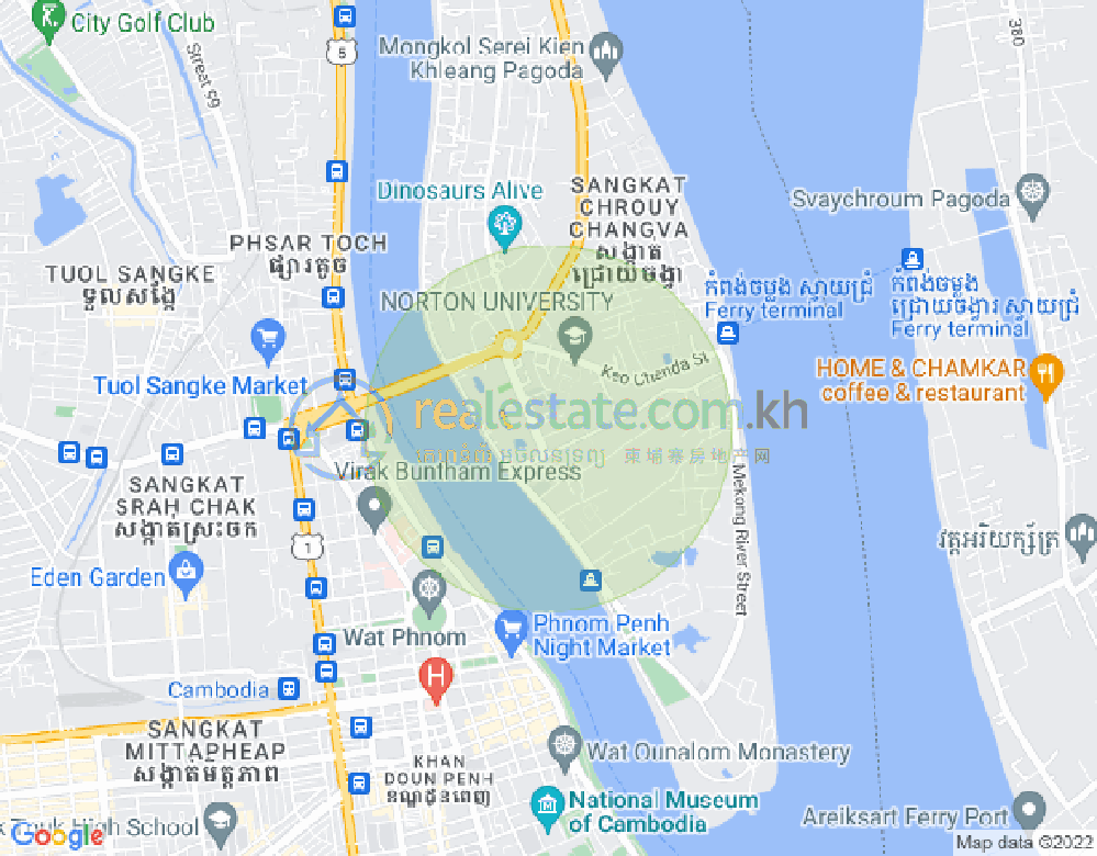 Map of Chroy Changvar, Phnom Penh