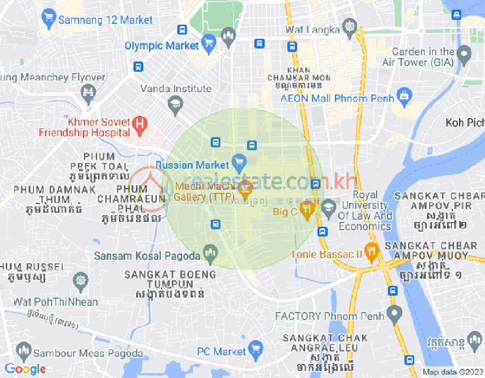 Карта Тул Том Пунг 1, Чамкармон, Пномпень