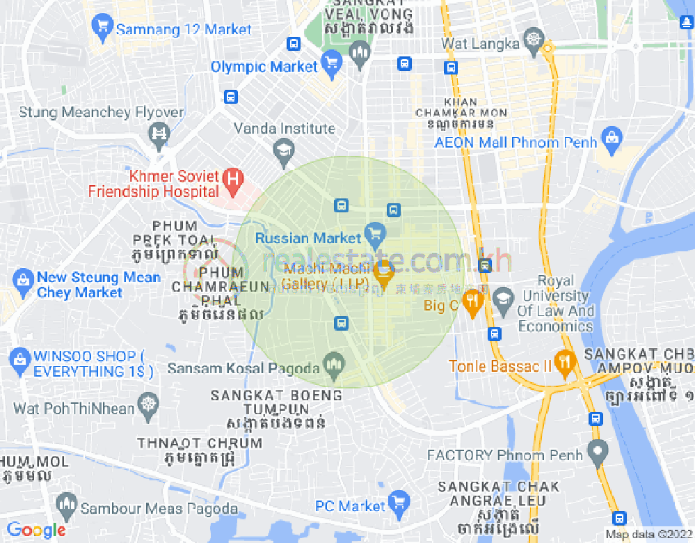 Mapa: Toul Tum Poung 2, Chamkarmon, Phnom Penh